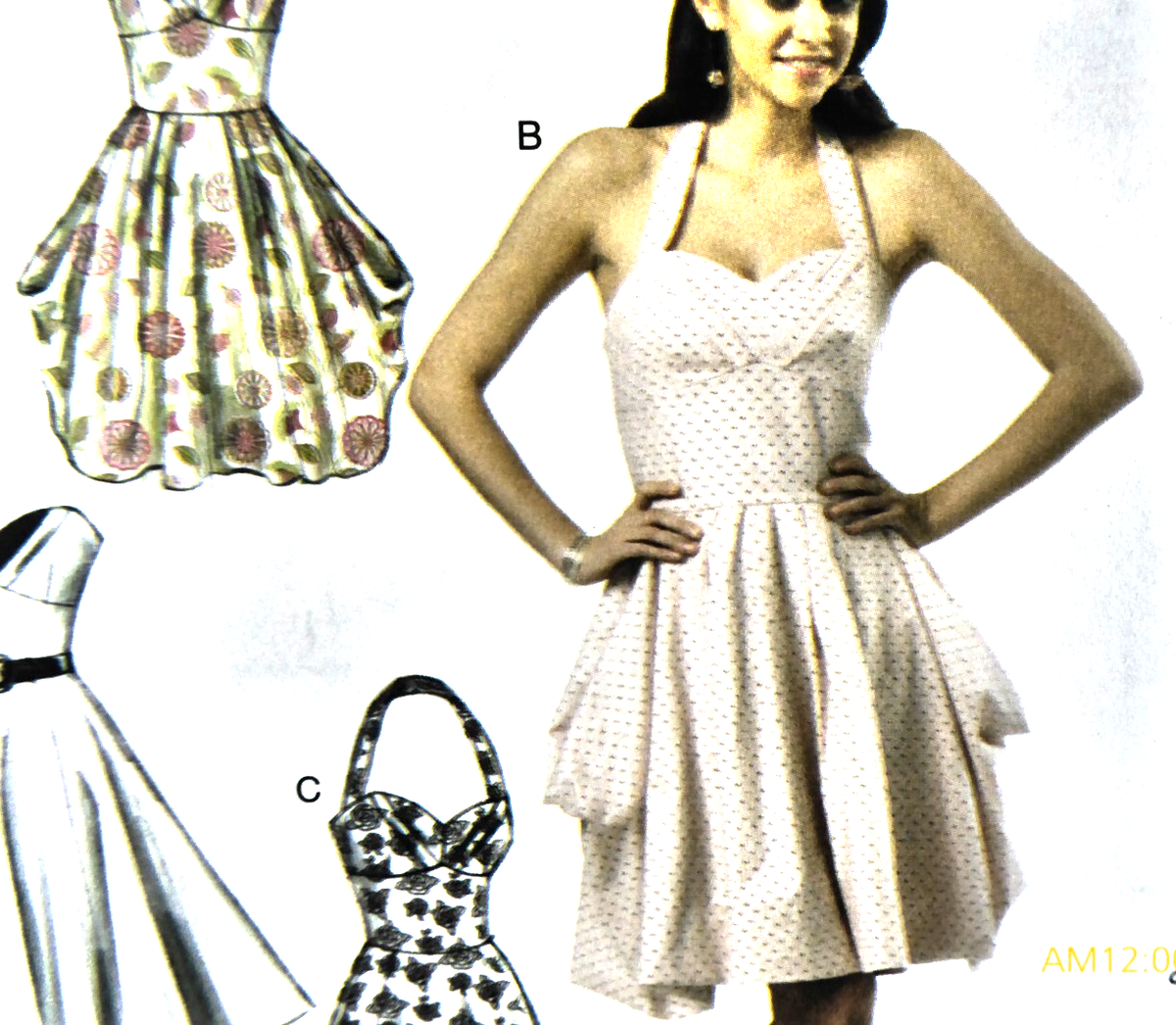 VINTAGE McCALL's LAURA ASHLEY SWEETHEART HALTER SUNDRESS PATTERN Petite  14-20