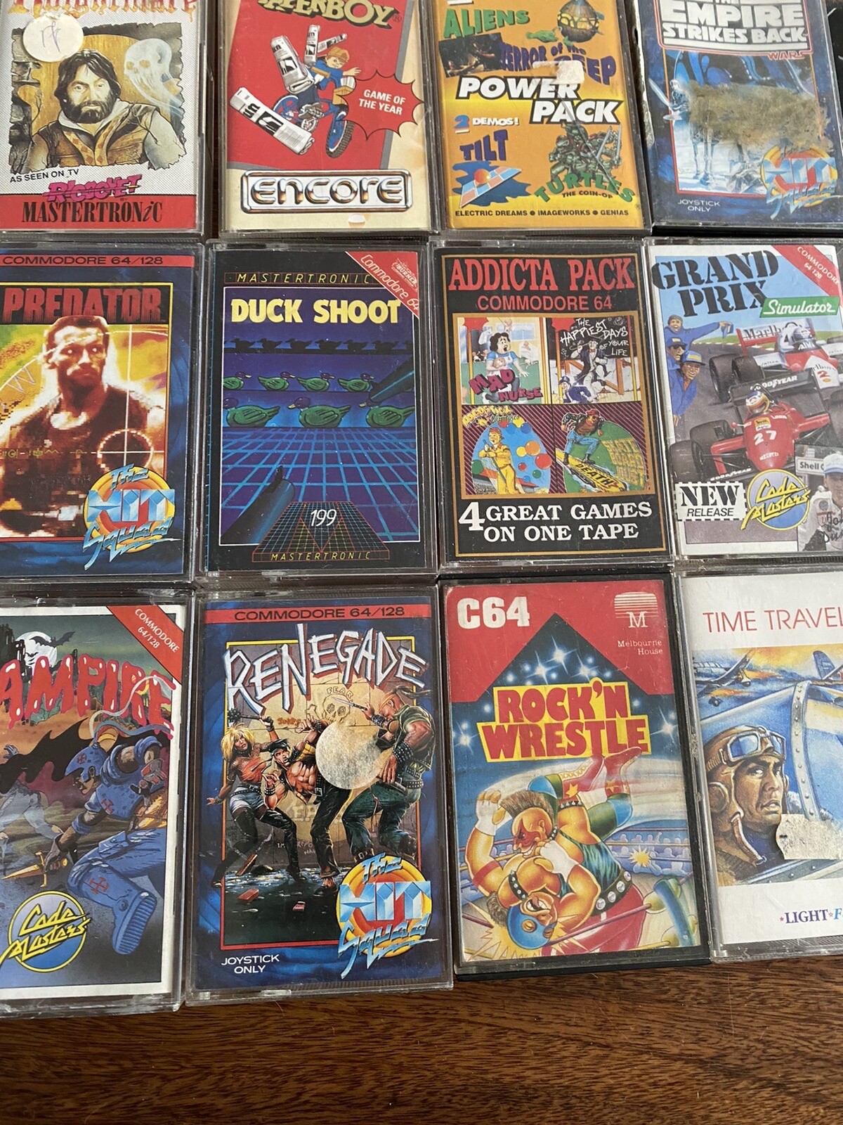 COLLECTION OF VINTAGE COMMODORE 64 CASSETTE COMPUTER GAMES ALL UNTESTED