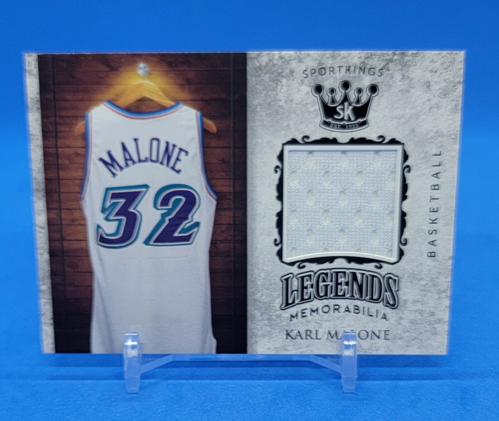 2018 🏀 Sage Sportkings Karl Malone #LSM-10, Legends Jersey Memorabilia Jazz HOF