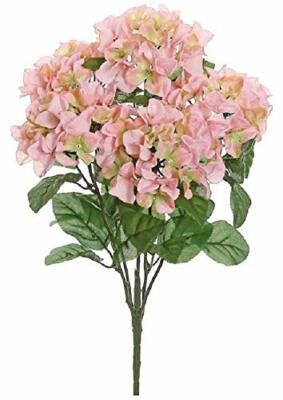 Select Artificials Hydrangea Bush, Light Pink/Green (M3435-LPG)