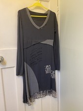 Grey Italian Boho Jersey Dress 10