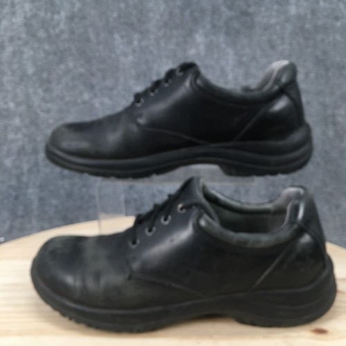 Dansko Shoes Mens 45 Walker Oxford Black Leather Lace Up Round Slip Resistant - Picture 2 of 16