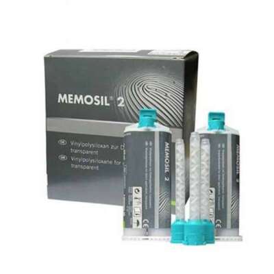 Memosil 2 Transparent Bite Registration Material, VPS, Sets in 2 minutes, 2 Pack