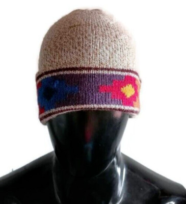 Unisex Reversible Wool Chullo Hat Handmade Andean Heritage