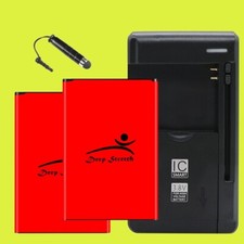 Premium Real 2x 3920mAh Business Durable Battery Wall Charger for LG K10 K428SG