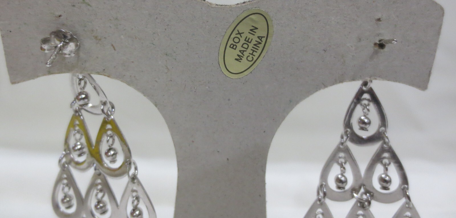 Dangle in Dangle Silvertone Retro Mid-Century Mod… - image 6