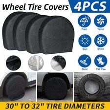 4pcs 30-32 Waterproof Tire Covers Car Rv Trailer Camper Wheel Type Protector