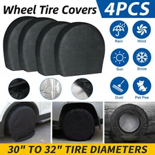 4PCS 30"-32" Waterproof Tire Covers Car RV Trailer Camper Wheel & Type Protector