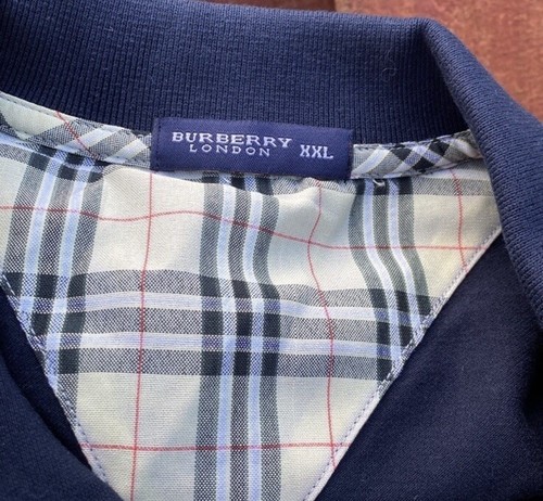 Burberry Navy Blue Polo Tee Button Size XXL - Picture 5 of 5
