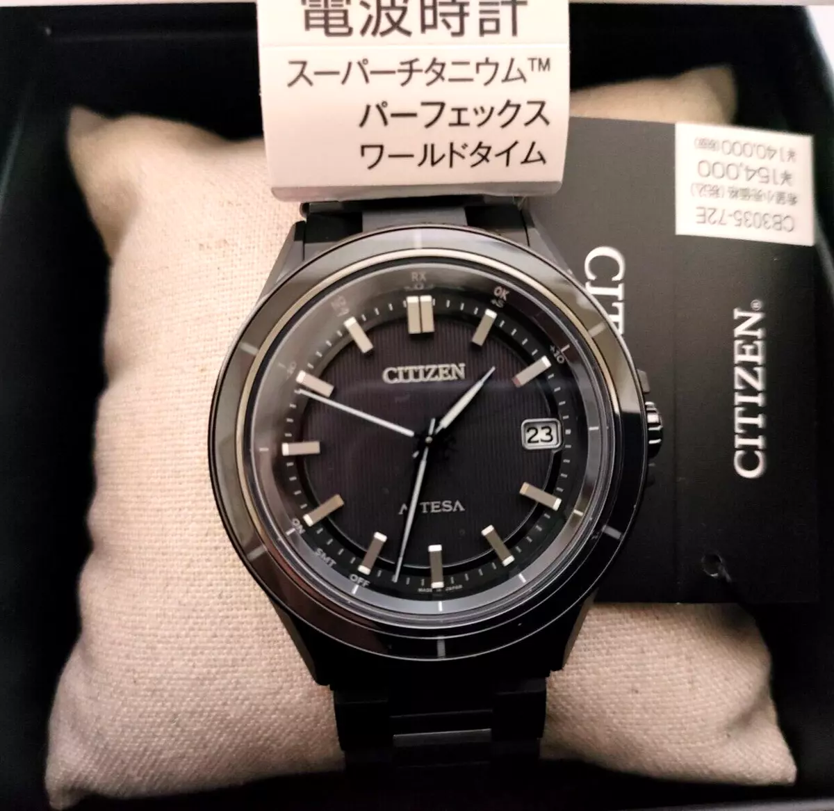 CITIZEN Attesa CB3035-72E ACT Line Eco-Drive Titanium Radio Men