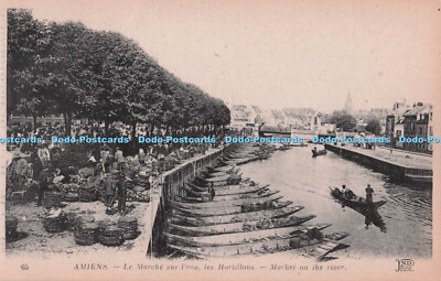 R704421 Amiens. Markt am Fluss. Anciens Etab. Neurdein et Cie. Imp. Kreta S