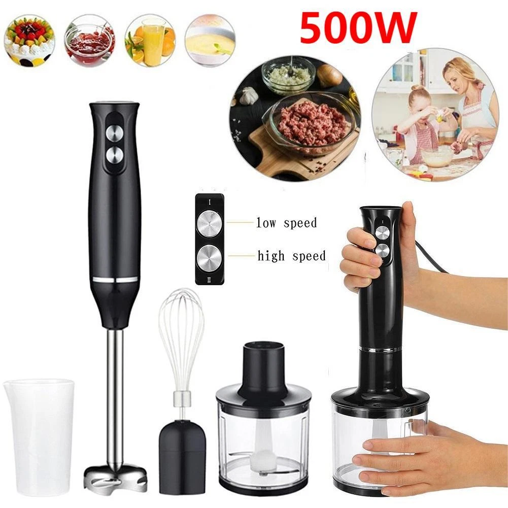 500W Electric Stick Hand Blender 4 in 1 Handheld Mixer Vegetable Meat Egg Juicer
Opens in a new wind