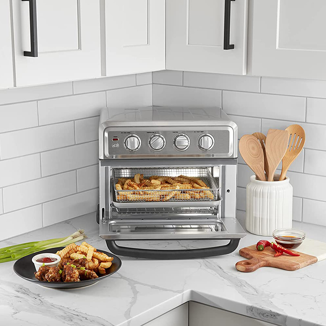 Cuisinart 8in1 Air Fryer and Convection Toaster Oven, Stainless (TOA