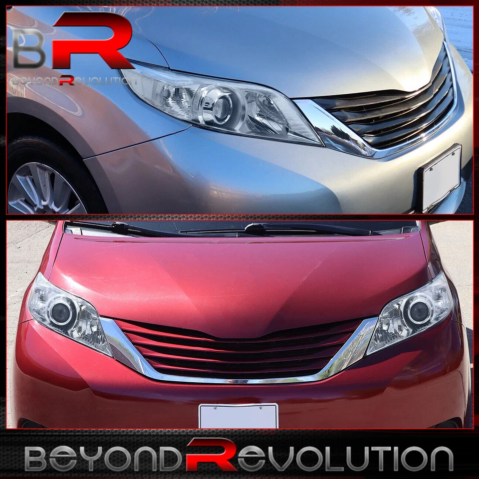 For 2011-2020 Sienna Replacement Chrome Halogen Head Light Clear Corner Lamp Set Foto 2 de 4