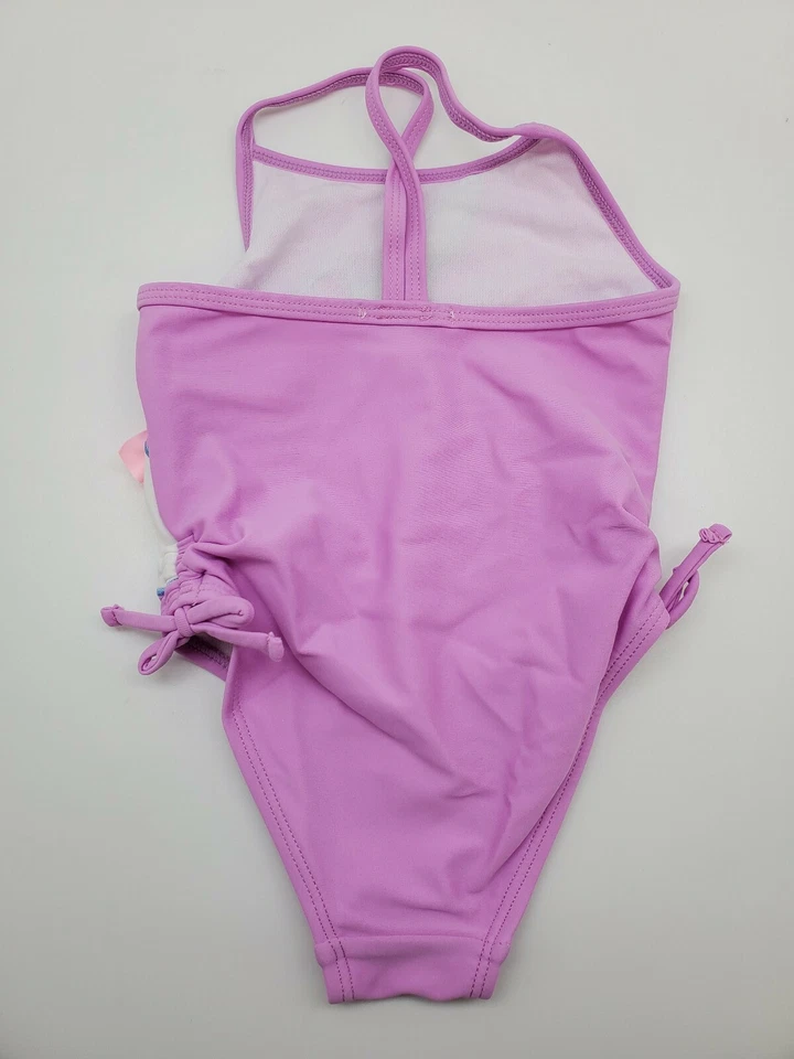 Nuevo traje de baño FLAPDOODLES para niñas pequeñas talla 2T de una pieza violeta unicornio Foto 2 de 4