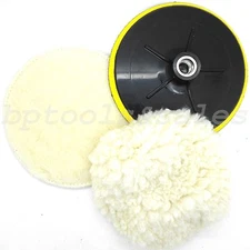 7" Electric Car Polishing Wheel Buffing Soft Quick Fit Backing Bonnet Pads