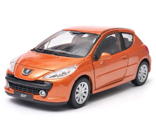 Peugeot 207 Popular French Car Model Diecast Orange 1:34-1:39 Scale Welly - Picture 4 of 8