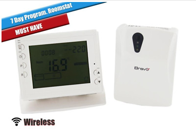 BRAVO 7 TAGE PROGRAMMIERBARER RAUMTHERMOSTAT FÜR KESSEL BRANDNEU