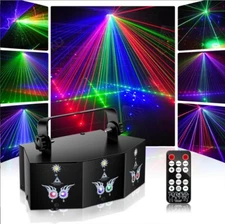 1024Pattern Laser Projector LED Stage Light RGB Disco DJ KTV Show Party Lighting