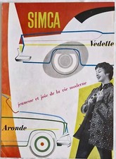 Belle Publicité Presse Ancienne 1956 Simca Automobile Pub Vedette & Aronde