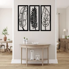 Leaf Metal Wall Art, Metal Wall Decor, Wall Hangings, Modern Minimalist Wall Art