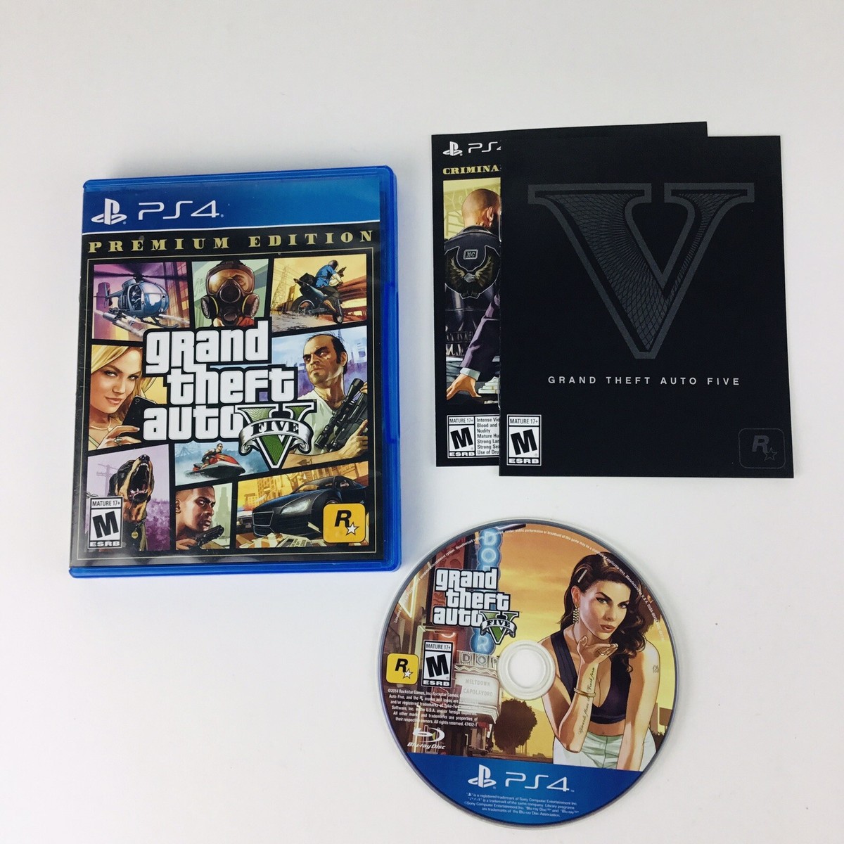 Replacement Case (NO GAME) GRAND THEFT AUTO V GTA V PlayStation 4 PS4 Box