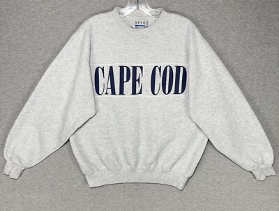 Vintage GEAR FOR SPORTS Cape Cod Sweatshirt Men s Large Gray Blue Crewneck