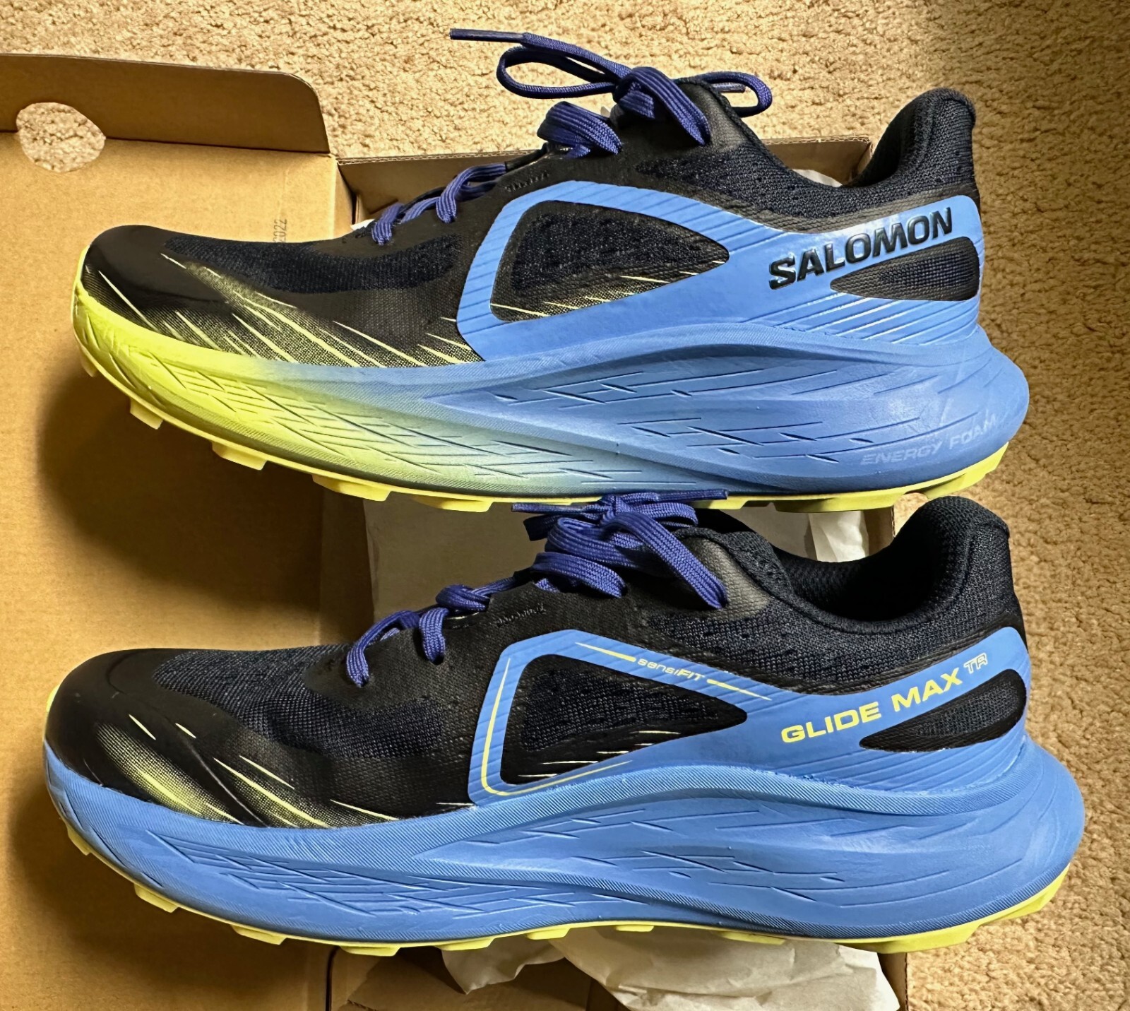 Scarpe Salomon Uomo Glide Max TR Trail Running Escursionismo Sneakers Taglia 9 Nuove