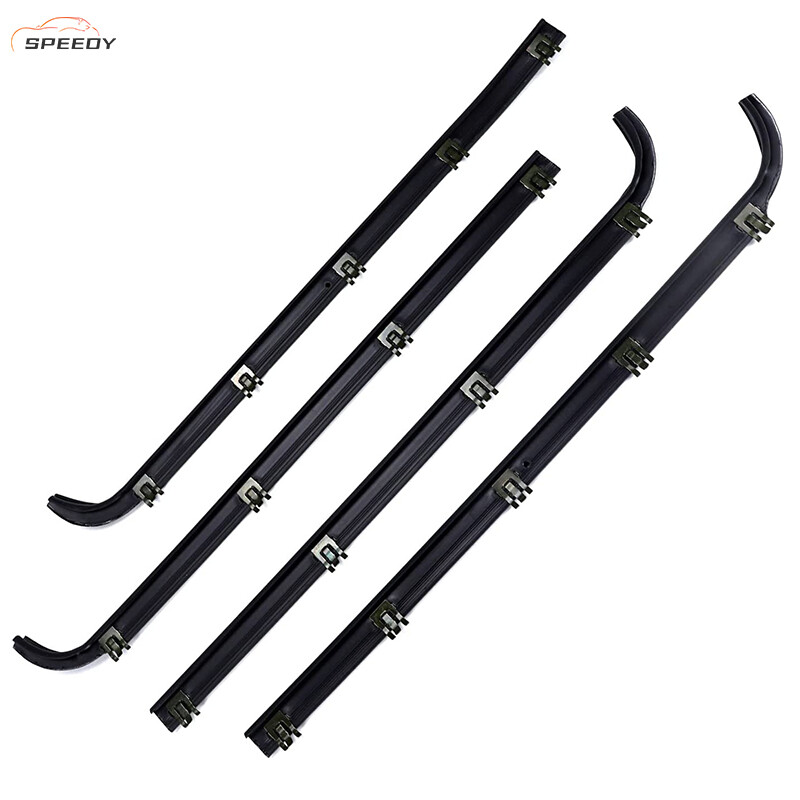 1996 Ford F250 Accessories Door Window Felt Trim WEILEITE Front Door Window Weather Stripping Kit For Ford F150 F250 F350 Bronco 1987-1997 Ford Window Weather Stripping Molding Trim - Foto 4