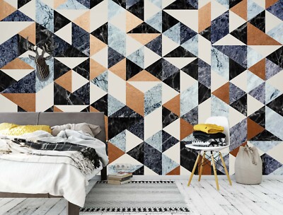 3D Marble Triangle G5426 Wallpaper Wall Murals Removable Self-adhesive Erin