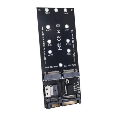 Adaptateur SSD M2 M.2 SATA Ngff SSD Vers SATA + M2 NVME SSD Vers SFF-8654 C2608 - Photo 5/6