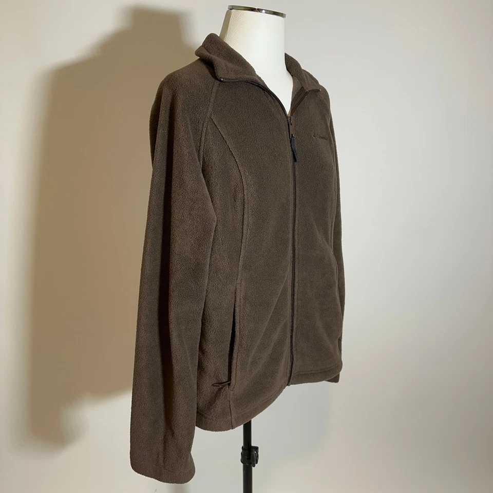 Chaqueta polar Columbia marrón Benton Springs cremallera completa para mujer talla mediana M Foto 2 de 4
