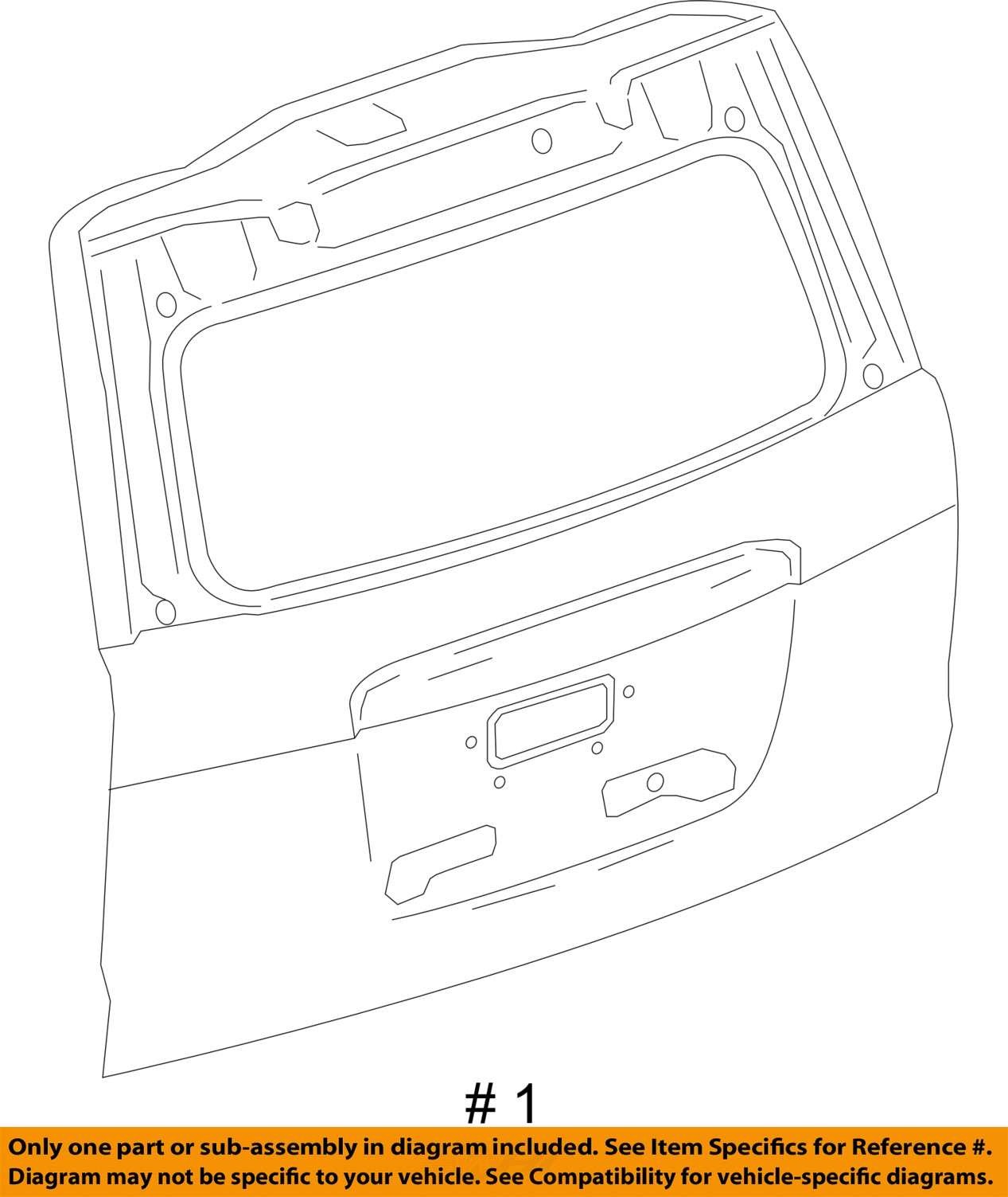Iridium Gray Liftgate Tailgate Hatch Denali Fits 15-20 YUKON 10300262