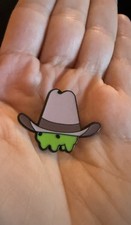 Small Enamel Pin Frog Backpack Cowboy Hat Cute Gift Brooch Lapel Bag Western New