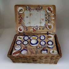 1890's German Doll-sized Porcelain Dinner Service Set - In Original Presentation