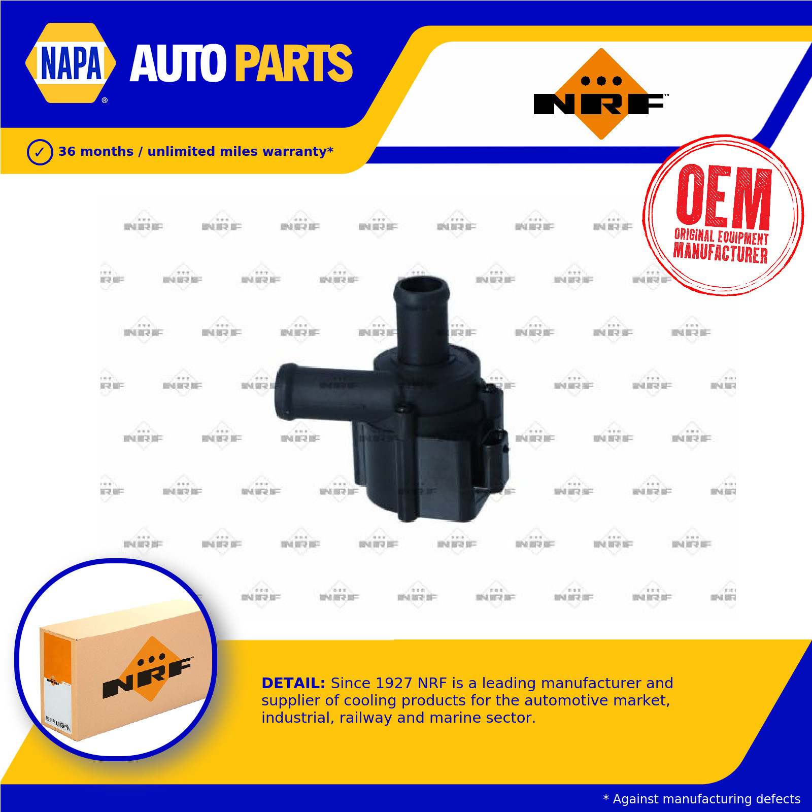 Electric Water Pump 390051 NRF 8K0965561A Genuine Top Quality Guaranteed New