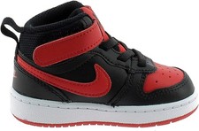 Toddler's Nike Court Borough Mid 2 Blk/University Red-White CD7784 003 