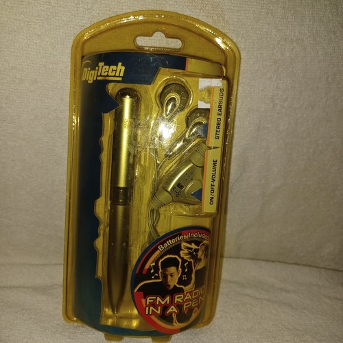 Digitech Radio FM en un bolígrafo Auriculares Estéreo Plateados Nuevos Sellados (BQ) - Imagen 3 de 3