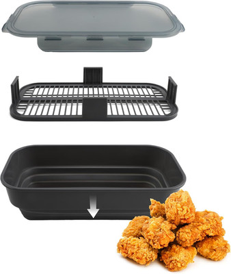 Collapsible Batter Bowl - Mess Free Breading Shaker Container - Great for Fried