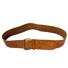 Brown Tan Express Genuine Leather M Belt Made In Italy Fashionable Woman Wear