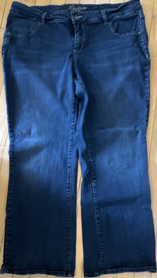 Lee Women s Dark Wash Blue Denim Straight Leg Mid Rise 5-Pocket Jeans 12