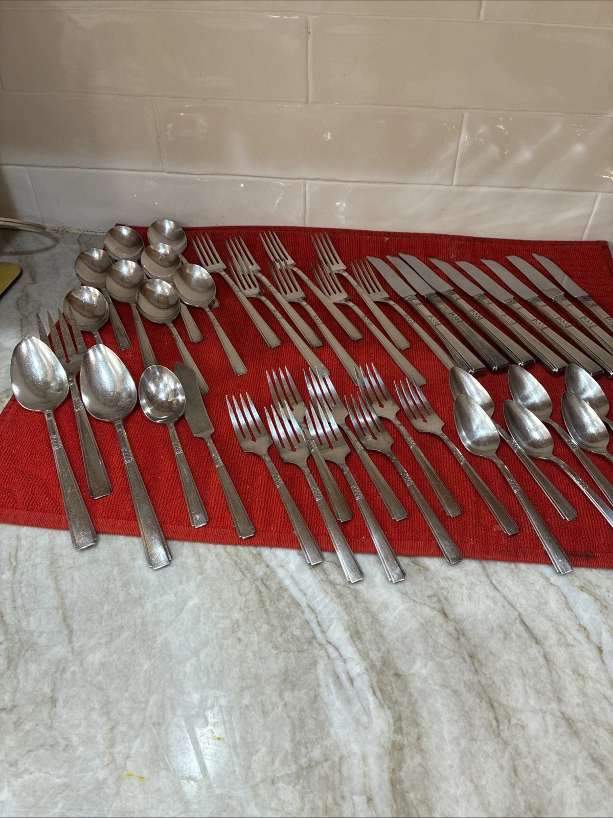 Oneida Wm. A. Rogers Triple “Capri” 48 Pieces Complete Set