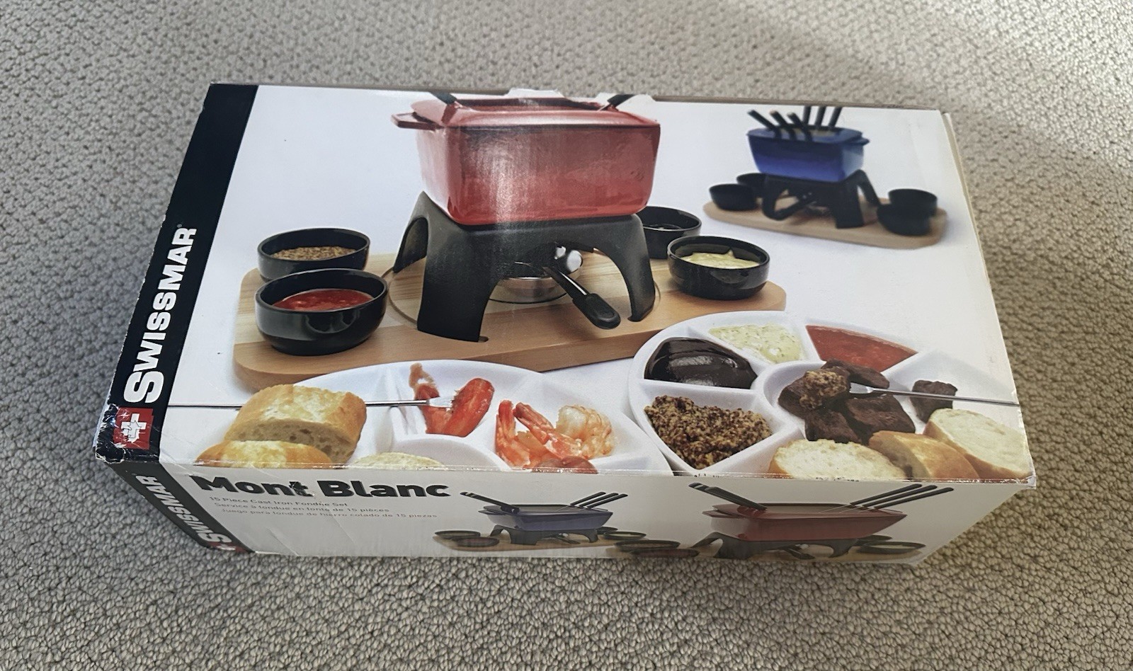 Swissmar Red Mont Blanc 15 Piece Fondue Set
