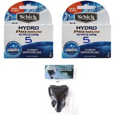 Schick Hydro5 Premium Blade Shaving Razor Refill 4 Cartridges Travel Case