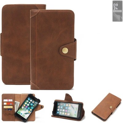 Schutz Hülle für Leica Leitz Phone 2 Wallet Case Handyhülle Tasche Braun Kuns