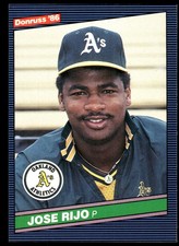Jose Rijo 1986 Donruss #522 Athletics MLB READ FREE SHIPPING AutographDen