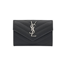 Saint Laurent Monogram Small Envelope Wallet Black