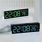 Digital Alarm Clock USB LED Night Light Temperature Dual Alarm Calendar Clock UK