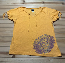Camiseta Harley Davidson Frieze O'Fallon Illinois Boho Fairy Grunge Cuello Atado 2X Plus