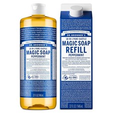 Dr. Bronner's Pure-Castile Liquid Magic Soap Bottle  Refill Carton - Made...